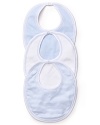 Bundled in a chic logo bag, this adorable bib set makes dinnertime a more stylish affair.