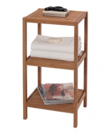 Take your organization to new heights with the Eco 3-shelf tower. Featuring hand-crafted, eco-friendly bamboo wood for decorative and functional storage perfect for the bath or any room in your home. Easy assembly, hardware included.