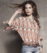 A southwestern-inspired print adds a free-spirited flair to this Andrew Charles top -- perfect for a casual, boho look!