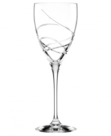 A fanciful cut pattern contrasts the timeless form of this Adorn goblet from the Lenox crystal stemware collection. Qualifies for Rebate