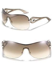 Sleek and modern, Dior's shield-style sunnies are a wardrobe essential.