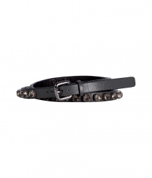 Pull together your look with an edge of rocker-chic attitude with Steffen Schrauts crystal embellished faux-leather belt - Polished buckle - Pair with edgy separates or layer over tailored sheaths