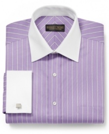 White-collar classic. This Donald Trump dress shirt keeps you boardroom ready.