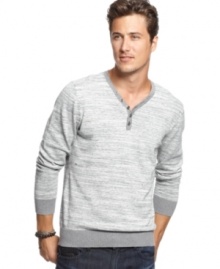 Take your casual game to the next level with this y-neck lightweight sweater from INC International Concepts.