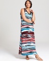 Move to the fashion beat in this Karen Karen Plus maxi dress. A vibrant melody of hues lends colorful rhythm to your look.