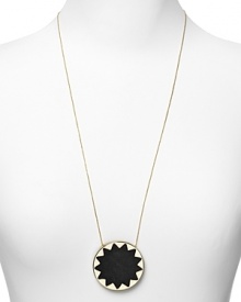 Update outfits in an instant with House of Harlow 1960's graphic pendant. Whether worn over jersey basics or a simple dress, this necklace brings the celestial cool.