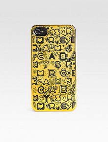 A whimsical, graffiti logo printed style that snaps over your iPhone® for a stylish cover.Plastic2¼W X 4½H X ½DImportedPlease note: iPhone® not included.