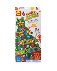 Count down 'til Christmas! Craft a festive advent calendar with 150 pre-cut felt shapes. Just peel and stick!