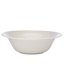 Serve an array of sides with these handsome small serving bowls. Fresh and understated, this collection features a pure white glaze and elegant modern lines that evoke winter's snow-capped slopes. Qualifies for Rebate