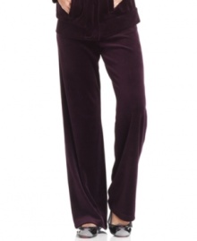 Relax in style with Jones New York Signature's velour lounge pants. Check out the matching jacket to make a cozy set.