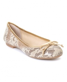 Show off your edgier instincts with slinky snake print of the Paloma flats by INC International Concepts.