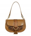 Bring luxe appeal to your look with this ultra-stylish bag from Michael Kors - Chain and leather detailed shoulder strap, front flap with python trim, gold-tone hardware with tassel, front pocket with python detail - Pair with a figure-hugging sheath dress and heels or with an amped up jeans-and-tee ensemble