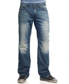 Sometimes slim fit isn't a winner. Relax in these straight leg jeans from Affliction for your weekend style.