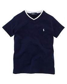 Essential short-sleeved tee in soft, washed cotton jersey.