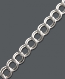 Double up on standout style. Interlocking links combine to form a polished style worth noticing. Giani Bernini bracelet crafted in sterling silver. Approximate length: 7 inches.