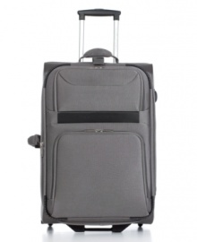 Hello handsome! Durable and attractive with a Perry Ellis embossed logo, this bag was made to see the world. Smooth-rolling wheels and an expandable construction with a fully-lined interior and multiple storage pockets make for effortless travel. 10-year warranty. (Clearance)