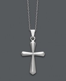 Subtle and symbolic. Giani Bernini's polished cross pendant is a great way to show your faith. Setting and chain crafted in sterling silver. Approximate length: 18 inches. Approximate drop: 1-1/4 inches.