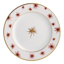 From Bernardaud, jewel-like shapes inspired by the 1940's and an exuberant design imbue this dinnerware pattern with a baroque and precious quality. Etoiles's bold styling offers a new interior aesthetic full of whimsy.