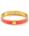 Make a date with kate spade new york with the brand's signature gold and enamel bangle, accented by a delicate 12-karat spade.