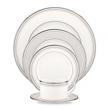 The epitome of timeless beauty, kate spade's Palmetto Bay china makes an elegant presentation for fine dining occasions. Accented with platinum bands, the simple yet sophisticated collection lends an air of distinction to holidays, intimate gatherings and celebrations.