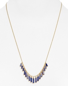 Make your chips count with this delicate necklace from kate spade new york. Crafted of gold-plated metal and accented by glass stations, it's pretty-prismatic.