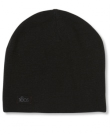 Here's the one cap you'll wear all winter long: A 180s beanie in a black knit that looks great with anything from a top coat to a barn jacket.