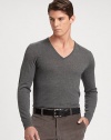 Elegantly crafted in Italy from soft, sumptuous cashmere yarns, a handsome v-neck sweater exudes masculine polish in a trim, streamlined silhouette.V-neckCashmereDry cleanImported