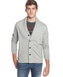 This shawl collar cardigan from Kenneth Cole Reaction is a seaworthy addition to your fall fashion.