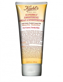 Formulated with fairly-traded Argan Oil and Safflower Oil, our conditioner moisturizes, detangles, and provides intensive smoothing and longlasting shine with a frizz-free finish. Silicone and Paraben-Free Formula. Effectively smooths hair without weighing it down, while preventing frizz and fly-aways. Formula also contains emollient Cocoa Butter to add moisture and shine. Imparts a sleeker, more manageable look and feel to hair. 6.8 oz. 