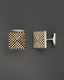 John Hardy Men's Dot 18K Gold and Sterling Silver Pyramid Cufflinks