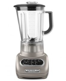 Gain serious kitchen cred with the Architect blender's five high-powered speeds, shatter-resistant pitcher and relentless motor, features that endure even the toughest job in your kitchen. 1-year warranty. Model KSB560CS.