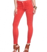 Allover python print adds a fierce flair to these red hot Else Jeans skinny jeans -- a summer must-have!