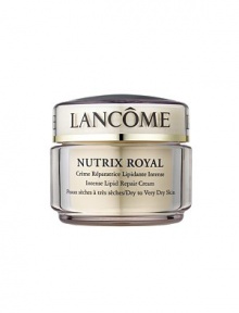 Intense Lipid Repair Cream for dry to very dry skin. The Royal Treatment. Rescue very dry skin. Discover supple softness. Rich, non-greasy cream instantly relieves tightness and softens fine, feathery lines caused by dehydration. REPAIR very dry skin. Patented Royal Lipidéum, a unique technology enriched with royal jelly, supplements the skin's own natural lipids for intense hydration. PROTECT your skin.