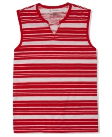 Feel the burn. Get set for summer sun with this striped tank from INC International Concepts.