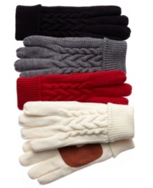 Warm your heart by starting with your hands. Classic Isotoner gloves feature ultra-warm cable knit and soft Thinsulate™ lining.