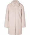 Inject a pristine note into your luxe outerwear essentials with Tara Jarmons soft beige wool-alpaca coat, detailed with a removable mink collar for an ultra glamorous finish - Rounded collar, long sleeves, seamed yolk, hidden front closures - Easy straight silhouette - Pair with everything from jeans and boots to tailored cocktail sheaths and clutches