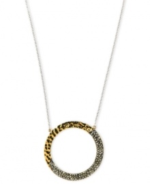 Tastefully two-tone. Judith Jack's beautiful circular pendant necklace features stunning marcasite (1-1/6 ct. t.w.) and a golden shine. Set in sterling silver. Approximate length: 16 inches. Approximate drop: 1-3/8 inches.