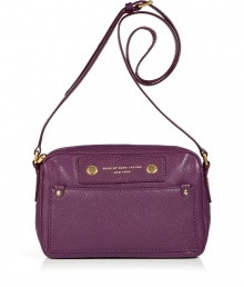 Compact yet chic, this Marc by Marc Jacobs camera bag is a stylish and functional must-have - Top zip closure, adjustable shoulder strap, front pocket and logo plaque - The perfect accessory for stylish travel, daily use or off-duty chic