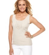 Charter Club's finely-gauged tank top is chic and versatile essential. Try one in every color!