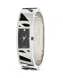 Bring a little wild to your wrist wear with this zebra printed watch from kate spade new york. Designed to look like a bracelet but keep you on time, it's our favorite way to show our stripes.