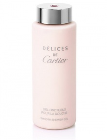 A symbol of utmost femininity, this playful scent shines with timeless luminosity. Shower Gel cleanses skin and leaves it lightly scented with the distinctive fruity floral notes of Délices de Cartier. 6.75 oz. 