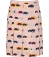 Take a sartorial stance on style in Moschino C&Cs eye printed silk skirt, a flirty separate perfect for putting a fun spin on your lady-chic looks - Fitted waist, hidden side zip, slit side - Softly draped silhouette - Wear with cashmere pullovers, heels and statement handbags