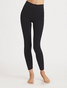 Love your shape in these first-ever cotton shaping leggings.All-over slimmingTummy-targeted to flatten bellySeamless smoothing for a flawless lookOpaqueNon-binding leg band63% cotton/21% nylon/16% elastaneMachine washImported