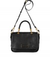 Undeniably chic, this classic convertible bag from Marc by Marc Jacobs exudes ladylike style - Front flap closure with logo plaque, top carrying handle with gold-toned hardware, convertible shoulder strap, textured leather - Perfect for your casual-cool looks or off-duty chic