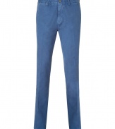 These modernized chino pants are a great jean alternative and add high style to your day look - Flat front, belt loops, zipper front closure, back slit pockets, straight legs - Style with a long sleeve tee, a leather jacket, and motorcycle boots