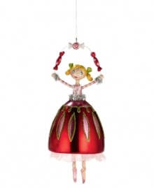 Clara dreams of visiting the Land of Sweets in her sparkling tutu and pink ballet slippers. Visions of candy dancing around her head make it a festive treat for Nutcracker fans, from Department 56.