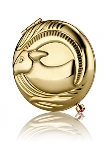 December 22 - January 20. Your strong work ethic and desire to continually strive for perfection makes you very successful. Enjoy this golden goat, decorated with a brilliant birthstone clasp made of red crystal. Filled and refillable with Lucidity Translucent Pressed Powder (small size refill). Beautifully boxed, with a velvety pouch.