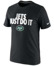 No frills. Let everyone know your New York Jets are ready to take care of football business with this graphic t-shirt from Nike.