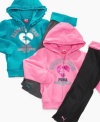 Top to bottom style. This hoodie and pants combo from Puma is sporty style with fun girlish flair she'll love.