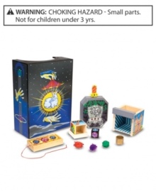 Abracadabra! One of the few magic sets appropriate for ages 6 and up, Melissa and Doug's Discovery Magic Set includes four easy-to-master tricks for beginners. Young magicians will improve their confidence and fine motor skills as they amaze family and friends with exciting tricks and illusions! Crafted of wood.